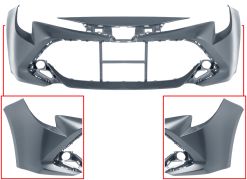 PARE-CHOCS TOYOTA COROLLA 2019-2023 AVANT / AVEC APPRET