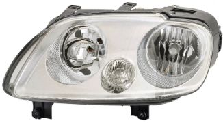 PHARE VOLKSWAGEN TOURAN 2003-2006 BASE CHROMÉE / LAMPES H1+H7 / GAUCHE