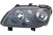 PHARE AVANT VOLKSWAGEN TOURAN 2003-2006 BASE NOIRE / LAMPES H7+H7 / GAUCHE