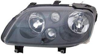 PHARE AVANT VOLKSWAGEN CADDY 2004-2010 BASE NOIRE / LAMPES H7+H7 / GAUCHE