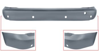 PARE-CHOCS VOLKSWAGEN CADDY 2004-2010 ARRIÈRE / CHASSIS COURT / AVEC 4 CAPTEUR / AVEC APPRET