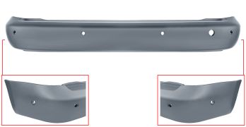 PARE-CHOCS VOLKSWAGEN CADDY 2004-2010 ARRIÈRE / CHASSIS COURT / AVEC 6 CAPTEUR / AVEC APPRET