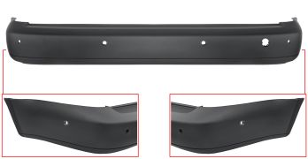PARE-CHOCS VOLKSWAGEN CADDY 2004-2010 ARRIÈRE / CHASSIS LONG / AVEC 6 CAPTEUR