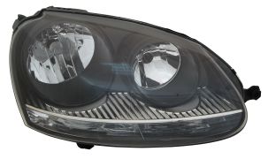 PHARE AVANT VOLKSWAGEN GOLF V 2004-2008 BASE NOIRE / MODÈLE GTI / DROIT