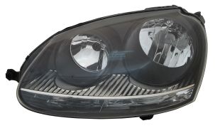PHARE VOLKSWAGEN GOLF V 2004-2008 BASE NOIRE / MODÈLE GTI / GAUCHE