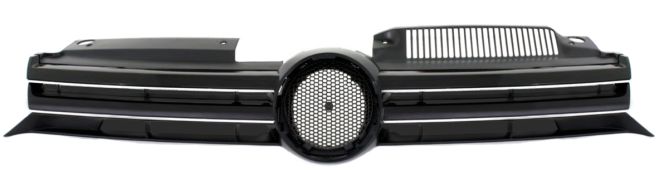 GRILLE VOLKSWAGEN GOLF VI 2008-2012 FACE AVANT / FERMÉE / AVEC MOULURE CHROMÉE