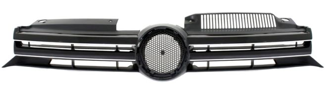 GRILLE VOLKSWAGEN GOLF VI 2008-2012 FACE AVANT / OUVERTE / AVEC MOULURE CHROMÉE