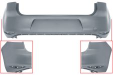 PARE-CHOCS VOLKSWAGEN GOLF VII 2012-2017 ARRIÈRE / AVEC APPRET
