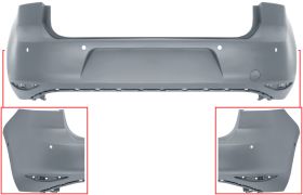 PARE-CHOCS VOLKSWAGEN GOLF VII 2012-2017 ARRIÈRE / AVEC 6 CAPTEUR / PARK ASSIST / AVEC APPRET