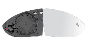 VERRE DE RÉTROVISEUR VOLKSWAGEN GOLF VII 2017-2020 AVEC SUPPORT / CHAUFFANT / SIDE ASSIST / CONVEXE / DROIT