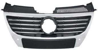 GRILLE VOLKSWAGEN PASSAT 2005-2010 FACE AVANT / LOGO 150MM / MOULURE CHROMÉE / CONTOUR CHROMÉ / AVEC CAPTEUR 