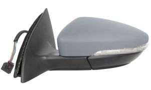 RÉTROVISEUR VOLKSWAGEN PASSAT 2010-2014 ÉLÉCTRIQUE / CHAUFFANT / FEU CLIGNOTANT / FEU DE SOL / AVEC APPRET / GAUCHE