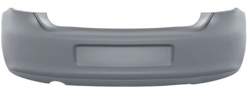 PARE-CHOCS VOLKSWAGEN POLO 2009-2014 ARRIÈRE / ÉCHAPPEMENT GRAND / AVEC APPRET