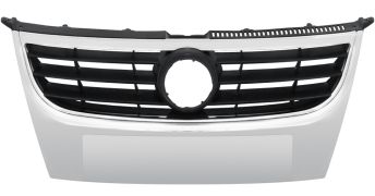 GRILLE VOLKSWAGEN TOURAN 2006-2010 FACE AVANT / CONTOUR CHROMÉ / LAME NOIRE