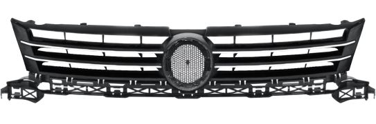 GRILLE VOLKSWAGEN CADDY 2010-2015 FACE AVANT / NOIRE / AVEC MOULURE CHROMÉE 