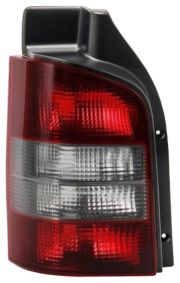 FEU ARRIÈRE VOLKSWAGEN TRANSPORTER T5 2003-2009 1 HAYON ARRIÈRE / BLANC / FOND NOIR / GAUCHE