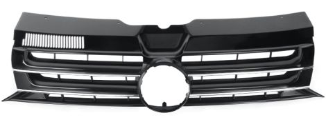 GRILLE VOLKSWAGEN TRANSPORTER T5 2010-2015 FACE AVANT / NOIRE BRILLANTE / CHROMÉE 