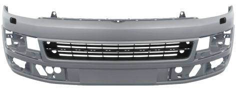 PARE-CHOCS VOLKSWAGEN TRANSPORTER T5 2010-2015 AVANT / AVEC TROUS MOULURE CHROMÉE / AVEC LAVEPHARES / AVEC APPRET