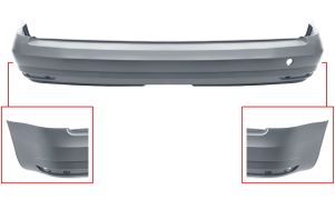 PARE-CHOCS VOLKSWAGEN CADDY 2015-2020 ARRIÈRE / CHASSIS COURT / AVEC APPRET