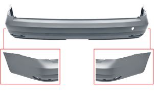 PARE-CHOCS VOLKSWAGEN CADDY 2015-2020 ARRIÈRE / CHASSIS LONG / AVEC APPRET