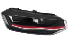 PHARE AVANT VOLKSWAGEN POLO 2017-2021 FULL LED / DÉTAIL ROUGE / DROIT