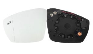 VERRE DE RÉTROVISEUR VOLKSWAGEN T-ROC 2017-2022 AVEC SUPPORT / CHAUFFANT / SIDE ASSIST / ASPHÉRIQUE / GAUCHE