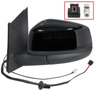RÉTROVISEUR VOLKSWAGEN CADDY 2020-> ÉLÉCTRIQUE / CHAUFFANT / RABATTABLE ÉLÉCTRIQUEMENT / ANTENNE / NOIR GLOSSY / GAUCHE