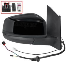 RÉTROVISEUR FORD TOURNEO CONNECT 2022-> ÉLÉCTRIQUE / CHAUFFANT / RABATTABLE ÉLÉCTRIQUEMENT / SIDE ASSIST / ANTENNE / NOIR GLOSSY / DROIT