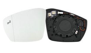 VERRE DE RÉTROVISEUR VOLKSWAGEN T-CROSS 2019-> AVEC SUPPORT / CHAUFFANT / SIDE ASSIST / ASPHÉRIQUE / GAUCHE