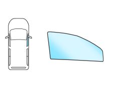 VITRE CITROEN NEMO 2007-2016 AVANT / VERT / DROITE