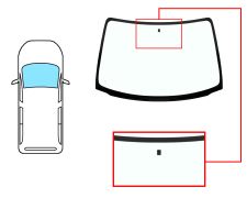 PARE-BRISE OPEL COMBO 1993-2000 AVANT / VERT / AVEC BASE MIROIR 