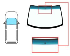 PARE-BRISE OPEL COMBO 1993-2000 AVANT / VERT BANDE BLEUE / AVEC BASE MIROIR 