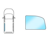 VITRE NISSAN KUBISTAR 2003-2008 3 PORTES / ARRIÈRE / FIXE / VERT / GAUCHE / 1414MMX560MM