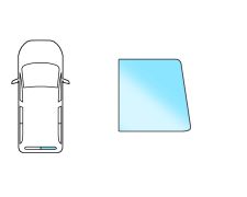 LUNETTE FIAT QUBO 2008-2016 ARRIÈRE / 2 PORTES ARRIÈRE / CHAUFFANTS / VERT / DROITE