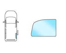 VITRE PEUGEOT PARTNER 1996-2002 ARRIÈRE / MOBILE / AVEC PORTE COULISSANTE / VERT / DROITE