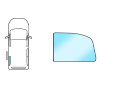 VITRE PEUGEOT PARTNER 1996-2002 ARRIÈRE / MOBILE / AVEC PORTE COULISSANTE / VERT / GAUCHE