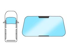 PARE-BRISE HYUNDAI TRAJET 2000-2008 AVANT / VERT BANDE BLEUE / AVEC BASE MIROIR 