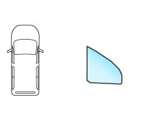 VITRE CITROEN JUMPY 1994-2003 AVANT / FIXE / VERT / DROITE