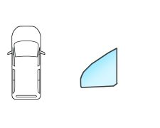 VITRE CITROEN JUMPY 1994-2003 AVANT / FIXE / VERT / GAUCHE