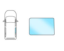 VITRE RENAULT ESPACE 2014-2019 ARRIÈRE / VERT / TEINTÉ / DROITE