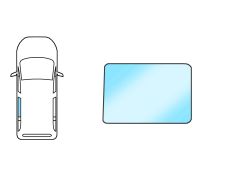 VITRE RENAULT ESPACE 2014-2019 ARRIÈRE / VERT / TEINTÉ / GAUCHE