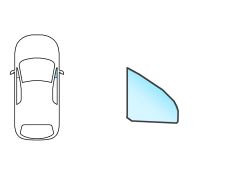 VITRE OPEL TIGRA 1994-2004 AVANT / VERT / FIXE / DROITE