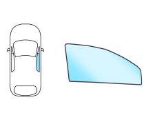 VITRE OPEL TIGRA 1994-2004 AVANT / VERT / DROITE