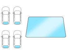 LUNETTE VOLKSWAGEN JETTA 1983-1992 2/4 PORTES / ARRIÈRE / CHAUFFANT / VERT 