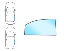 VITRE VOLKSWAGEN JETTA 1983-1992 2 PORTES / ARRIÈRE / FIXE / VERT / DROITE