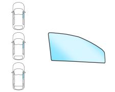 VITRE TOYOTA COROLLA 2000-2001 3/4/5 PORTES / BREAK / AVANT / VERT / DROITE / JOINTS PRÉMONTÉS