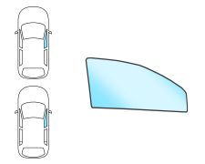 VITRE CITROEN XANTIA 1998-2002 4 PORTES / FAMILIAR / AVANT / VERT / DROITE