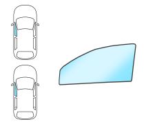 VITRE DAEWOO KALOS 2002-2005 3/5 PORTES / AVANT / VERT / GAUCHE