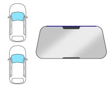 JOINT D'ÉTANCHÉITÉ PARE-BRISE RENAULT CLIO 1996-1998 3/5 PORTES / AVANT / SUPÉRIEUR / EXTÉRIEUR
