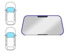 JOINT D'ÉTANCHÉITÉ PARE-BRISE RENAULT CLIO CAMPUS 2006-2009 3/5 PORTES / AVANT / FORME EN U / 3 PIÈCES
